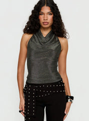 Giggle Top Charcoal Shimmer