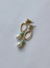 Barnett Pearl Earrings Gold