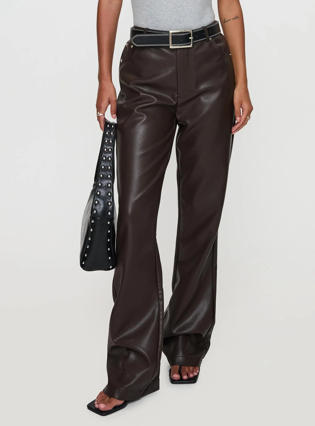 Nolene Low Rise Pants Chocolate