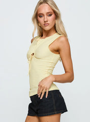 Souls Intertwine Cut Out Top Yellow