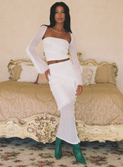 Maxton Ruffle Maxi Skirt Ivory