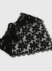 Lilibette Crochet Hair Bandana Black