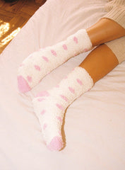 Winter Wonderland Socks White / Pink