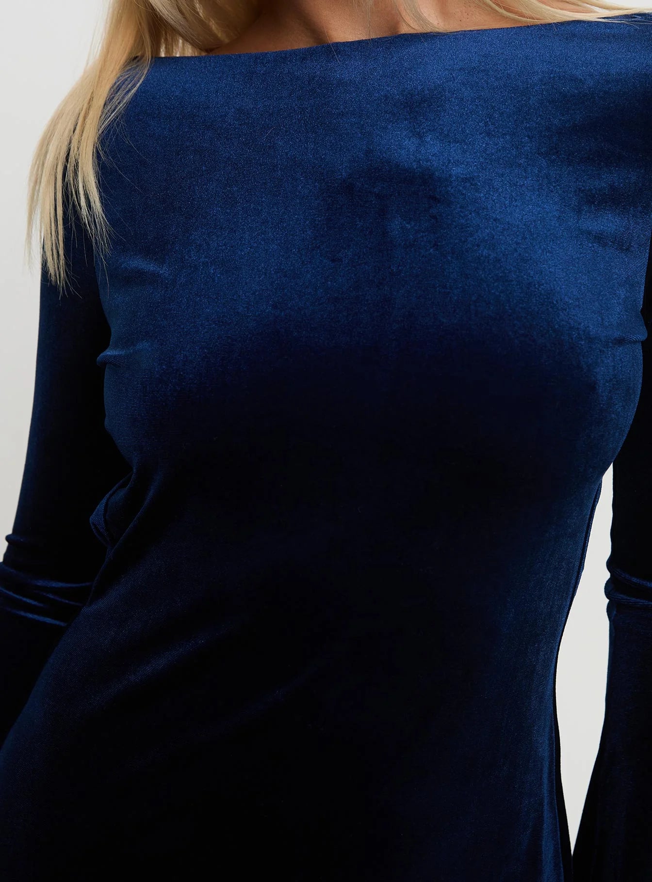 Syrene Velvet Mini Dress Navy