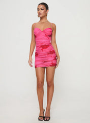 Stevens Mini Dress Pink Floral