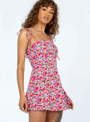 Elissa Mini Dress Pink Floral