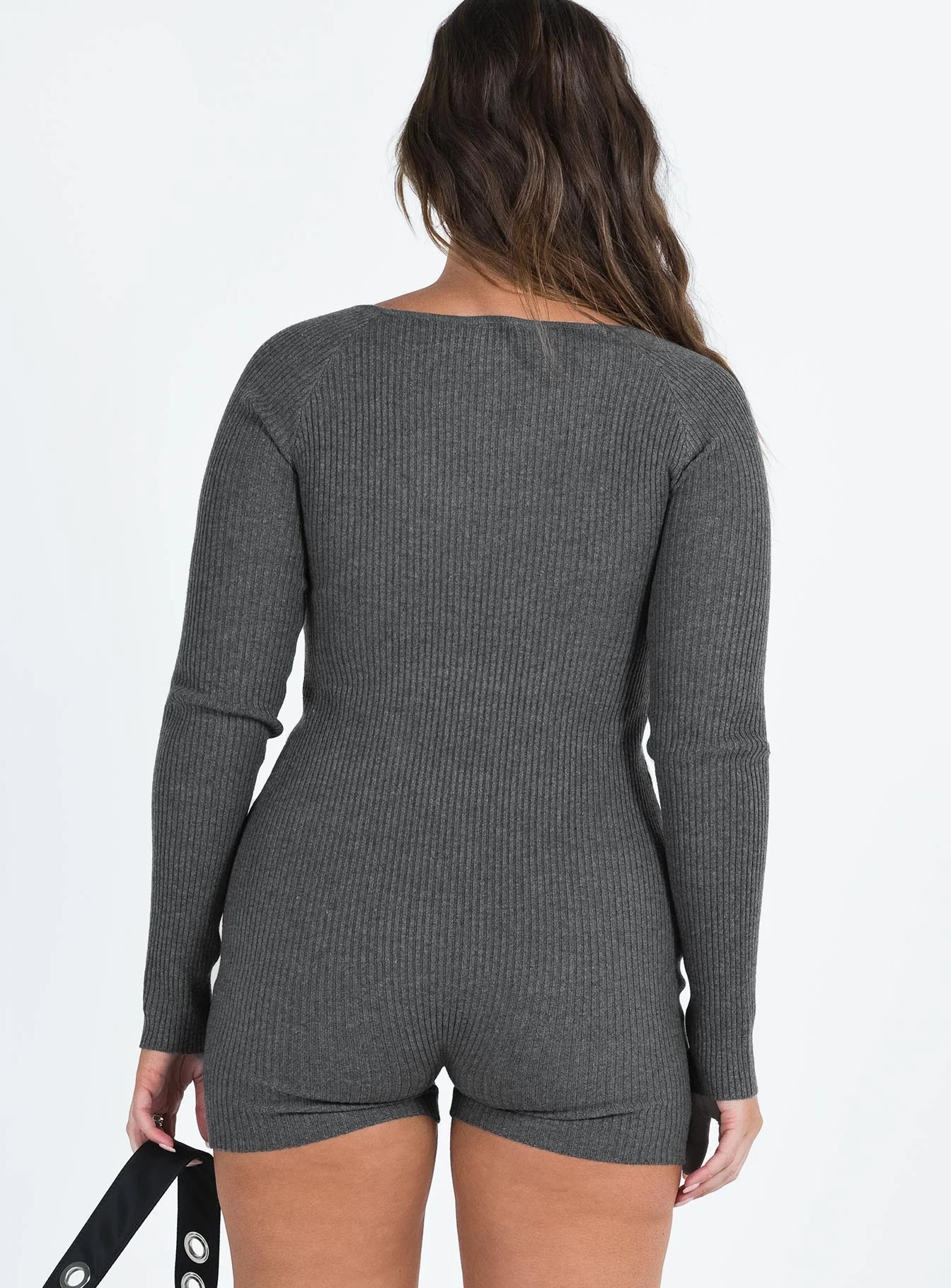 Huttley Knit Romper Grey