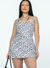 Celena Mini Dress Black/White