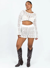 Leah Knit Set White