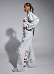 JGR & STN Double Play Trackies Snow Grey Marle