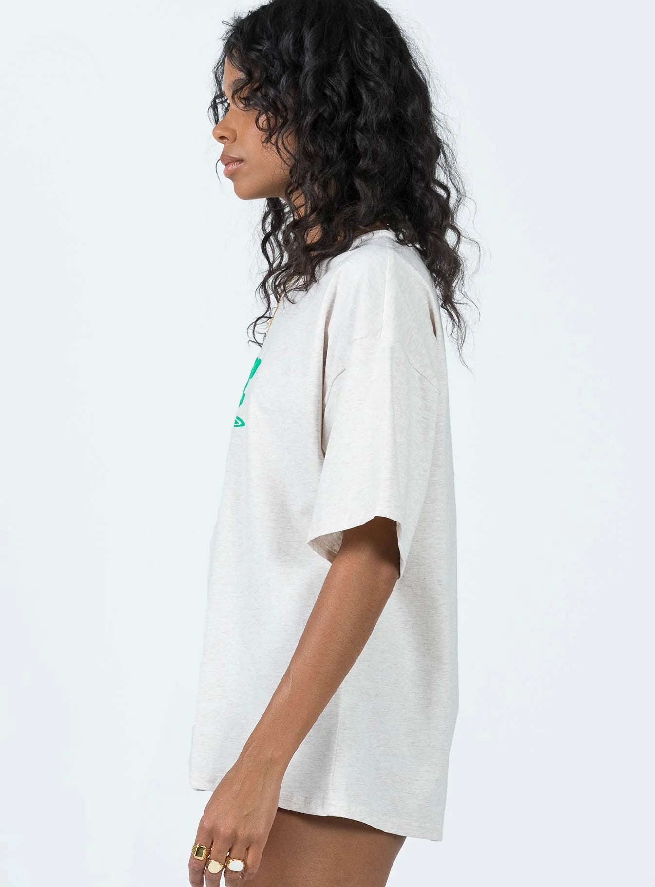 Cosmic Puff Tee Grey / Green