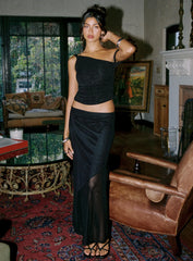 Messenger One Shoulder Top Black