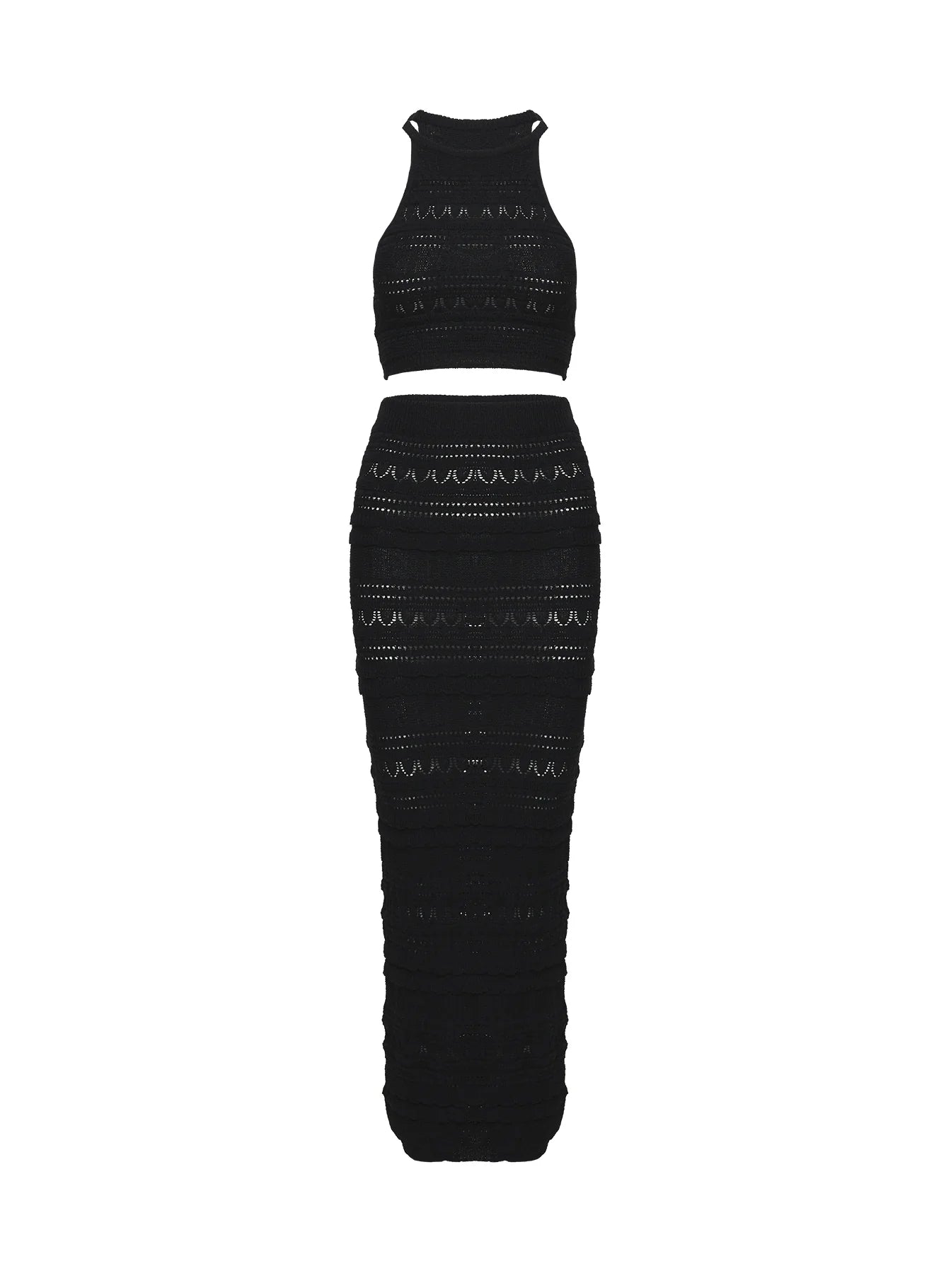 Alizeh Crochet Set Black