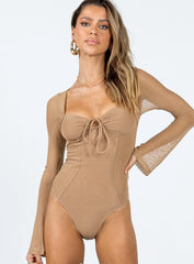 Jacob Long Sleeve Bodysuit Brown