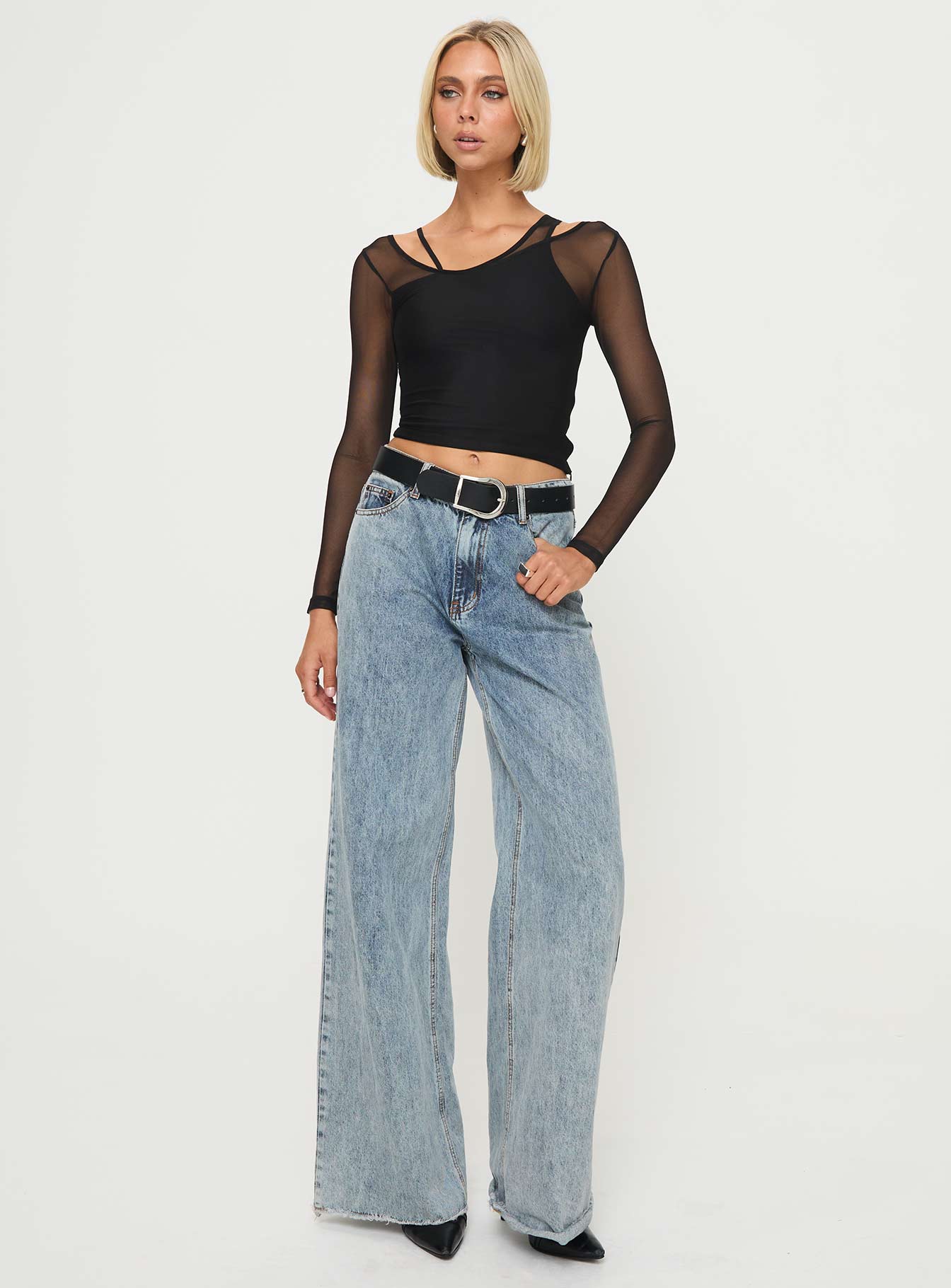 Fulfilled Long Sleeve Top Black