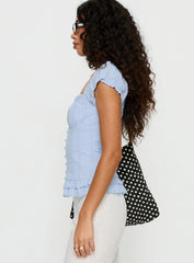 Suiter Frill Detail Top Soft Blue