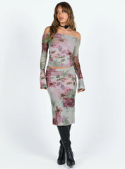 Rujha Midi Skirt Mesh Multi