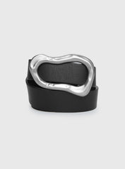 Leto Belt Black Silver