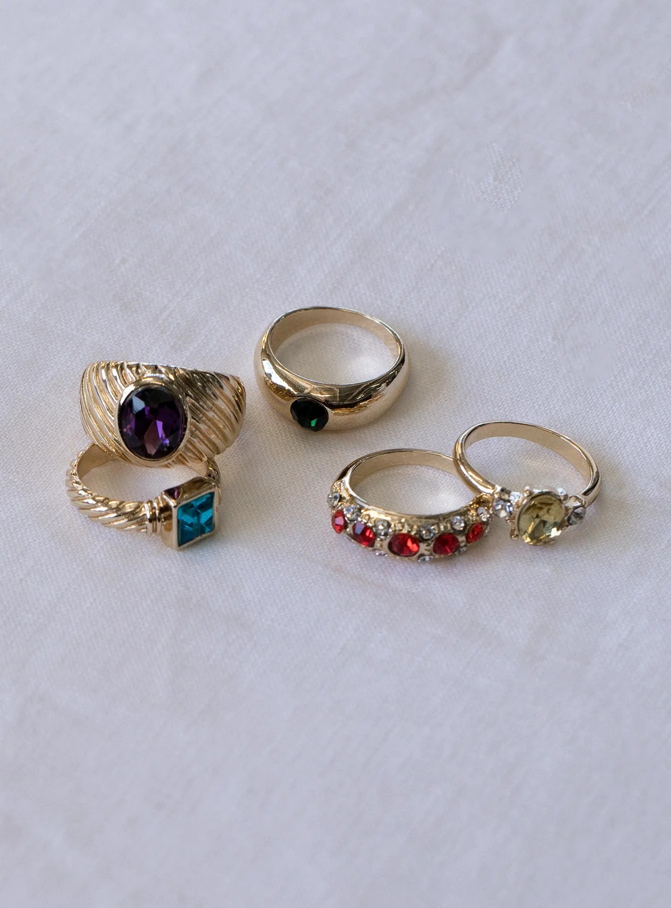 Saint Clair Ring Pack Gold / Multi