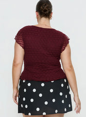 Auroraah Frill Top Cherry Curve