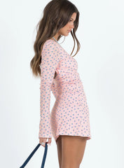 Hallea Long Sleeve Mini Dress Pink