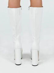 Valdo Platform Boots White