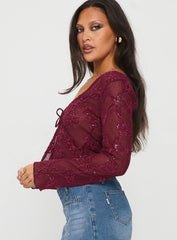Sukita Cardi Burgundy
