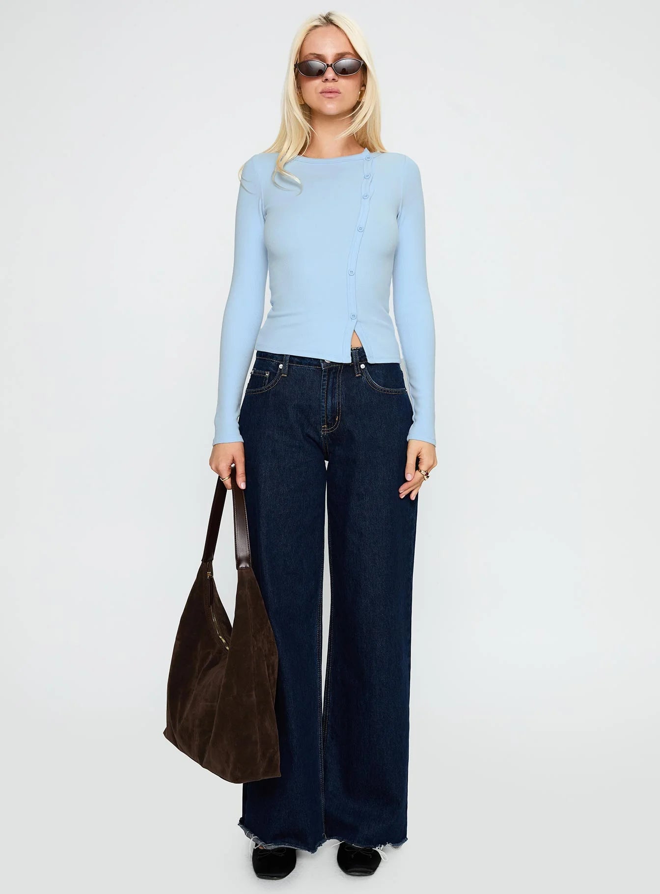 Passoni Long Sleeve Top Blue