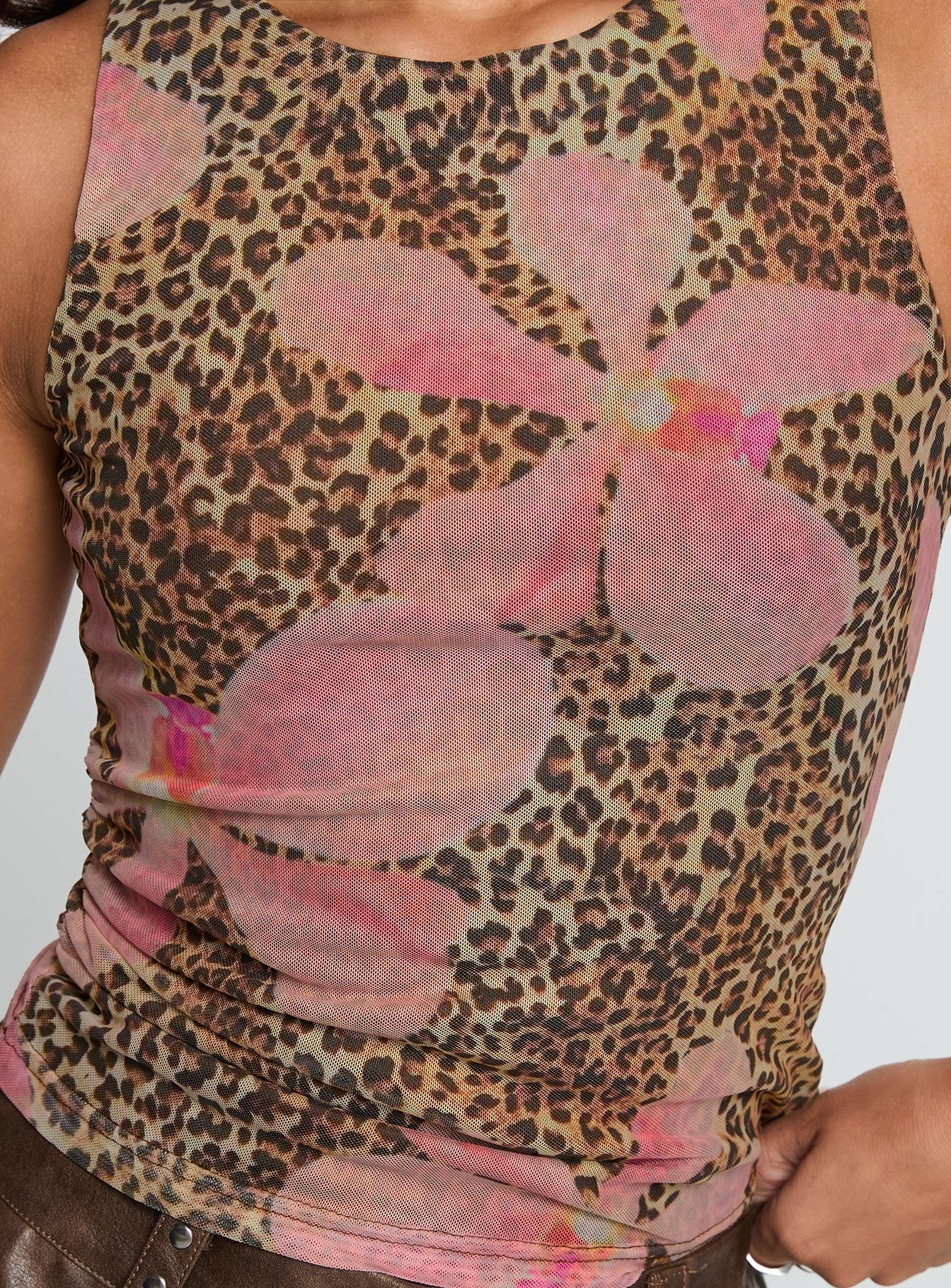 Love Is Free Top Leopard Floral