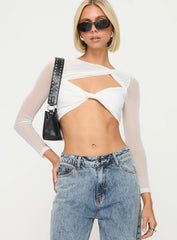 Middleton Long Sleeve Top White