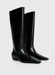 Dance For You Knee High Boots Black