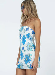Marlow Mini Dress White / Blue
