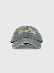 Off Duty Distressed Cap Grey Yellow
