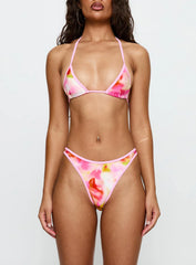 Sandbar Triangle Bikini Top Pink Floral