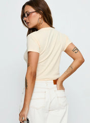 Dearly Loved Graphic Baby Tee Cream