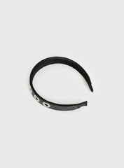 Yasminn Eyelet Headband Black