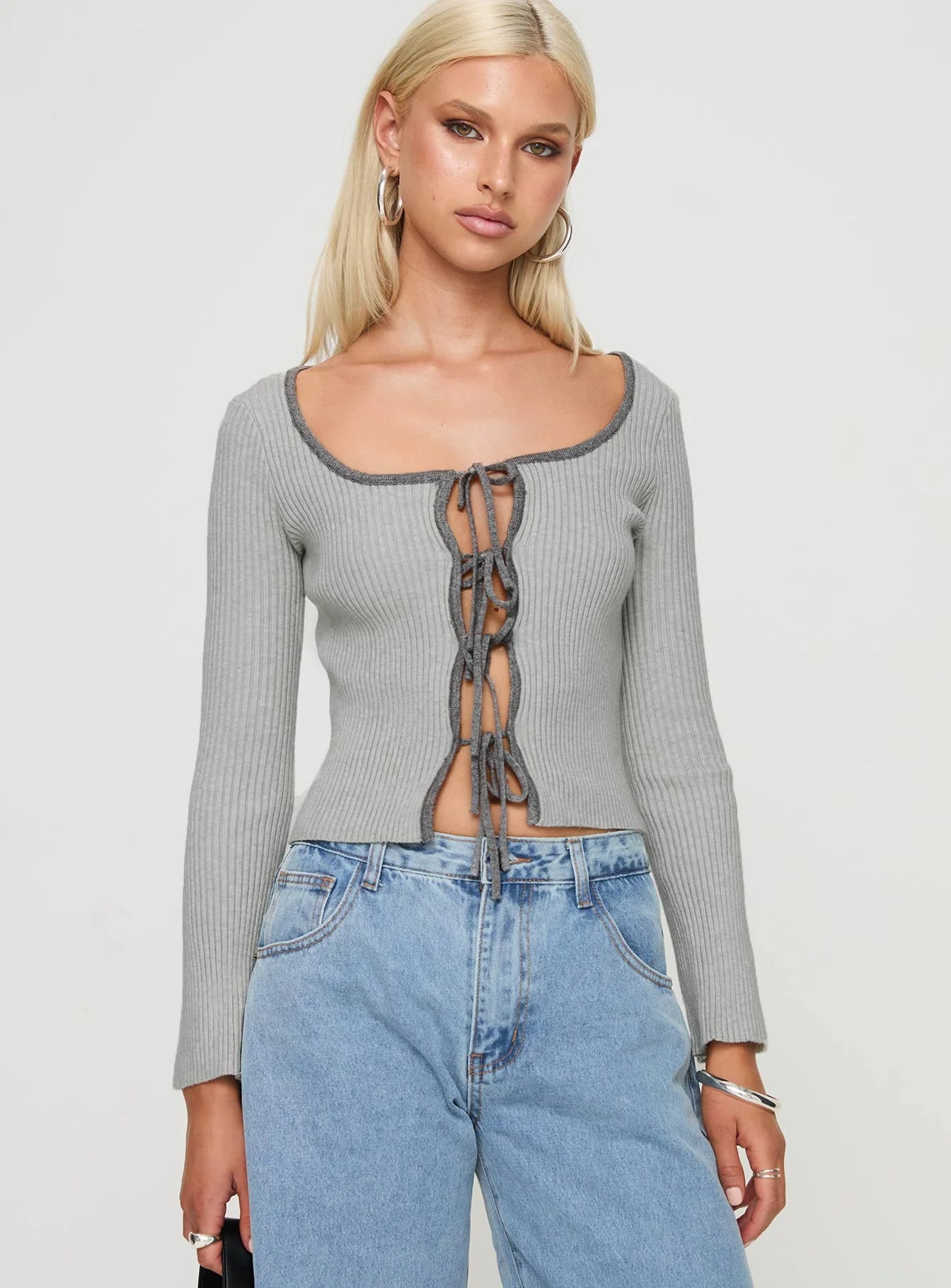Tahlea Long Sleeve Top Grey