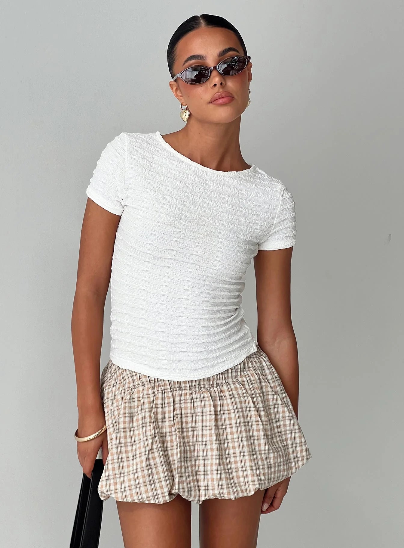 For The Better Textured Top White