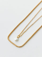 Blanchard Pearl Necklace Gold