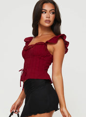 Mylan Top Burgundy