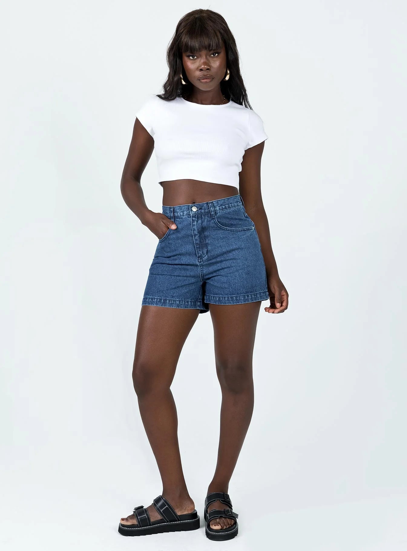 Classic Crop Tee White Petite