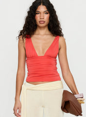 Sublime Ruched Top Orange