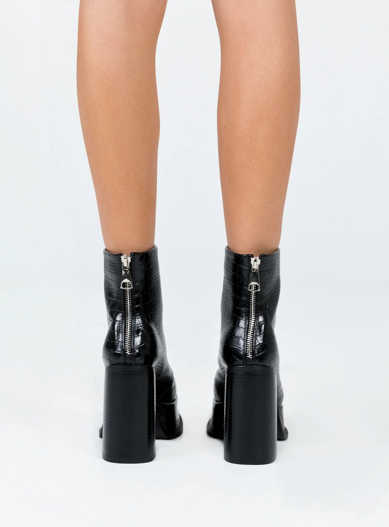 Benon Platform Ankle Boots Black