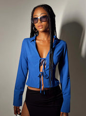 Lida Long Sleeve Top Blue