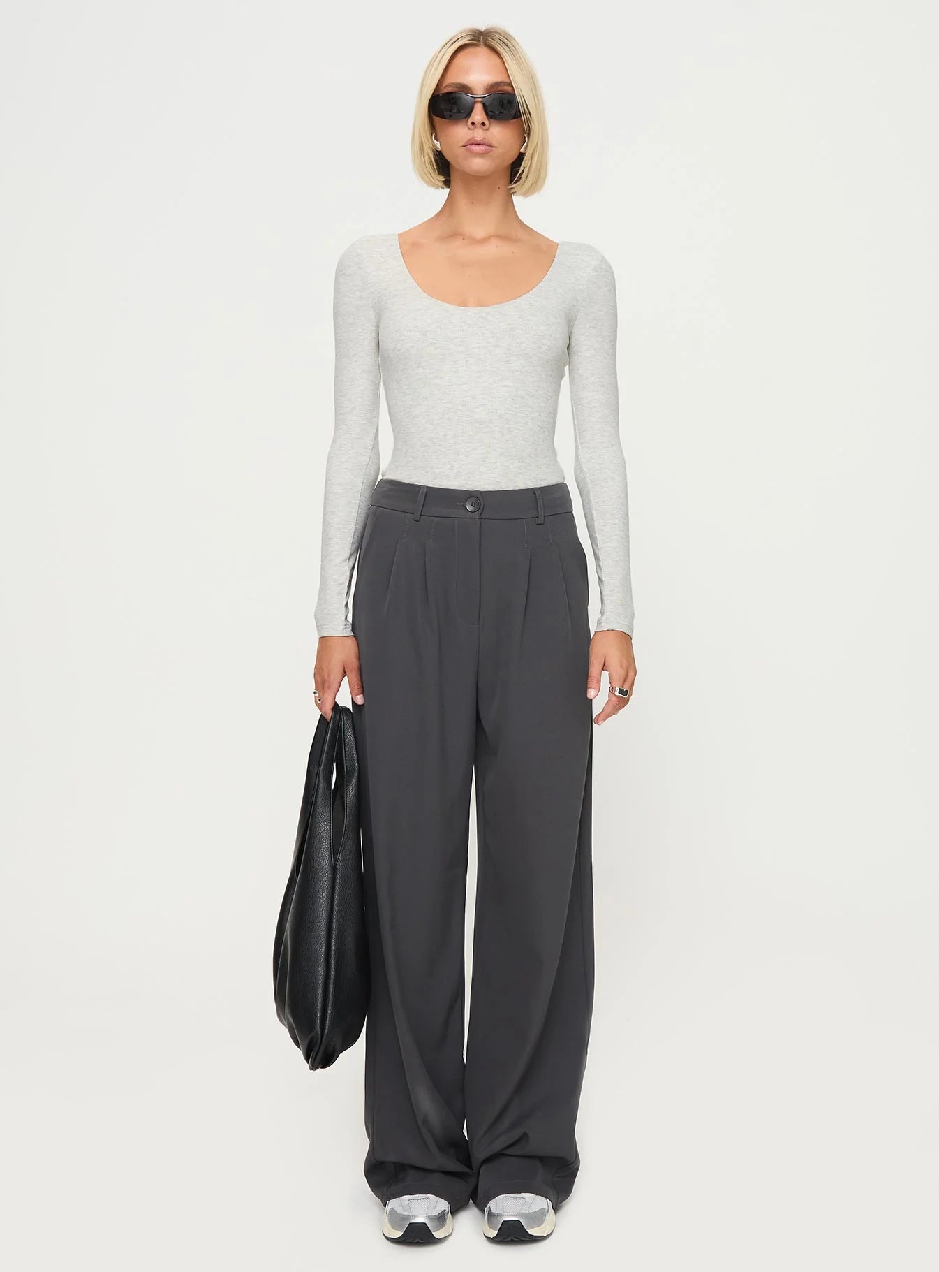 Greener Long Sleeve Bodysuit Grey