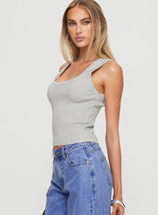 Issues Knit Top Grey
