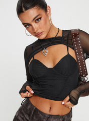 Mckeon Long Sleeve Top Black
