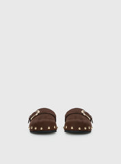 Way Life Goes Stud Detail Clogs Chocolate