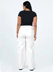 Alexis Cargo Pants White