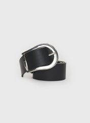 Breslin Belt Black Silver